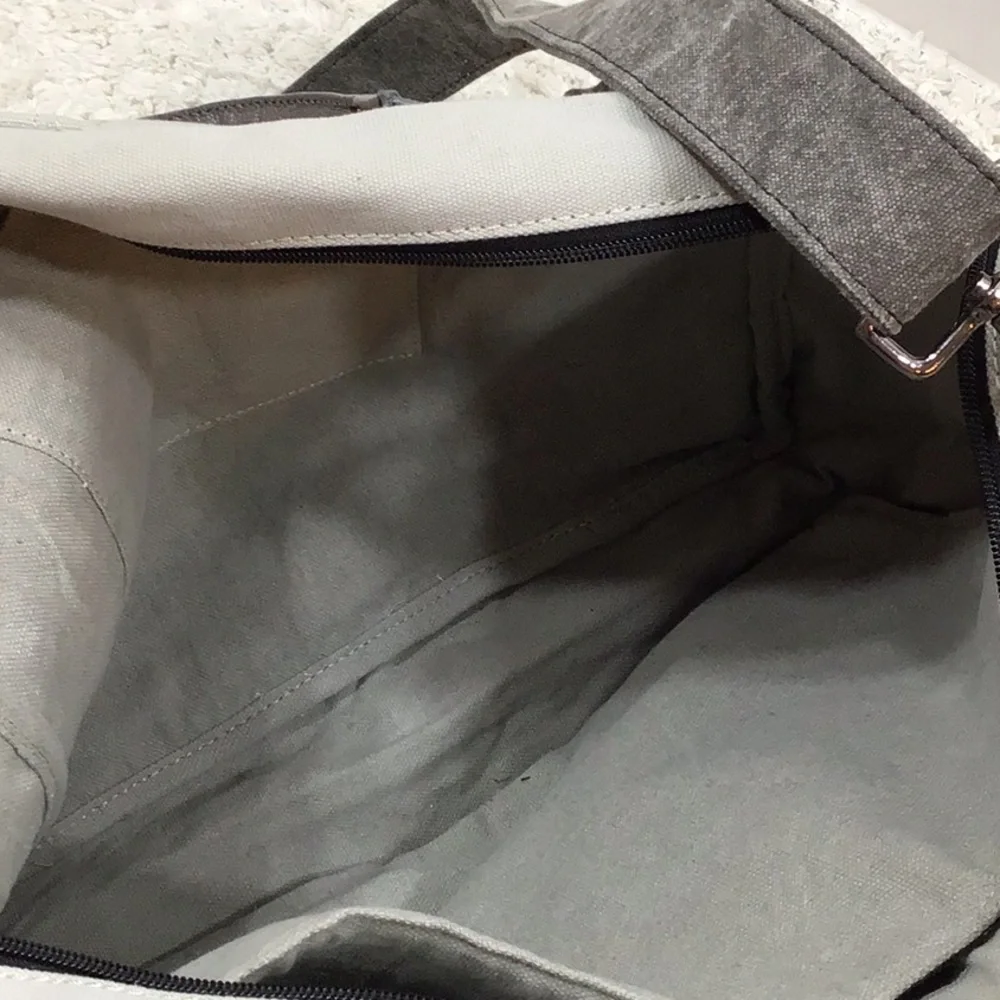 Mona B mens upcycled military tent messenger bag NWT